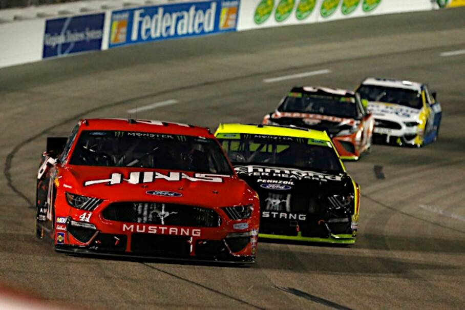 His teammates Clint Bowyer (eighth) and Daniel Suarez (#41, ninth) were right behind. His teammates Clint Bowyer (eighth) and Daniel Suarez (#41, ninth) were right behind.